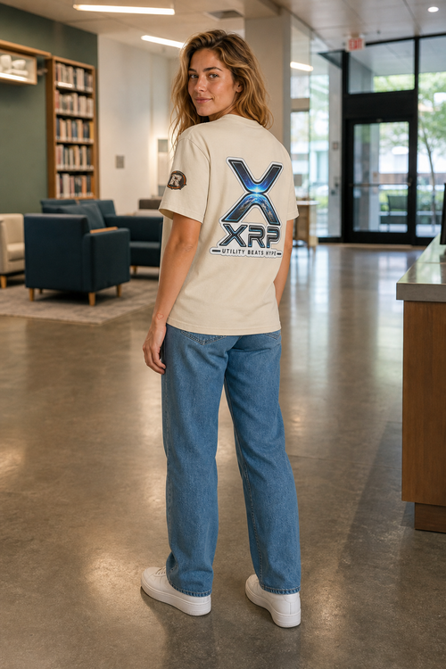 T1 Holder Series Tee — Utility Beats Hype XRP | T1 180GSM Classic Fit | REKTWEAR