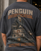 T2 | THE HEAVY Tee — Penguin Diversification | 240GSM Boxy | REKTWEAR