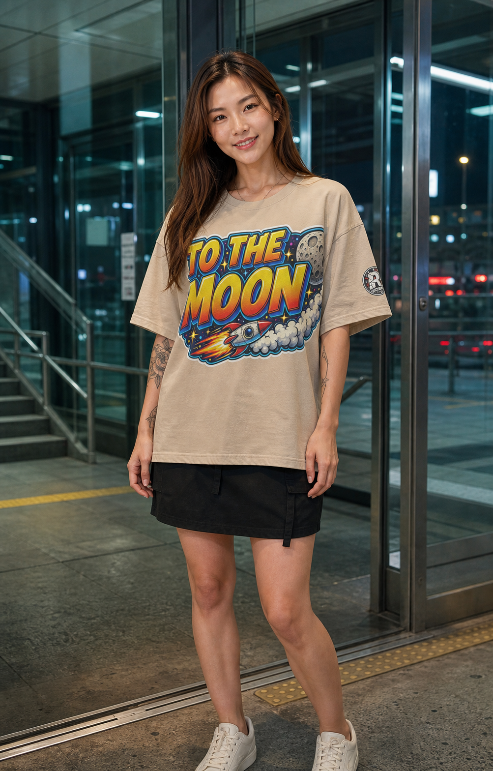 The Heavy Tee — TO THE MOON | 240GSM Boxy | REKTWEAR