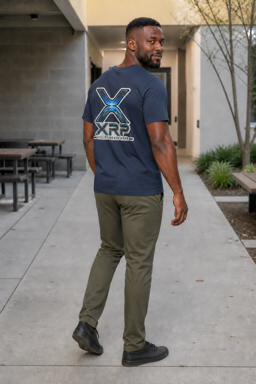 T1 Holder Series Tee — Utility Beats Hype XRP | T1 180GSM Classic Fit | REKTWEAR