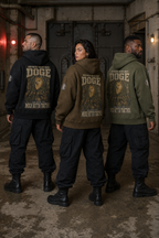 T4 Holder Series Hoodie — DOGE Morale Division: Much Better Together | H3 440GSM Sun-Faded Oversized | REKTWEAR