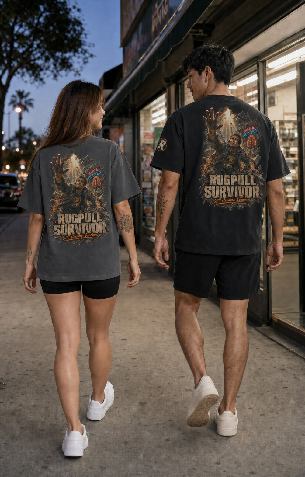 The Heavy Tee — Rugpull Survivor | 240GSM Boxy | REKTWEAR