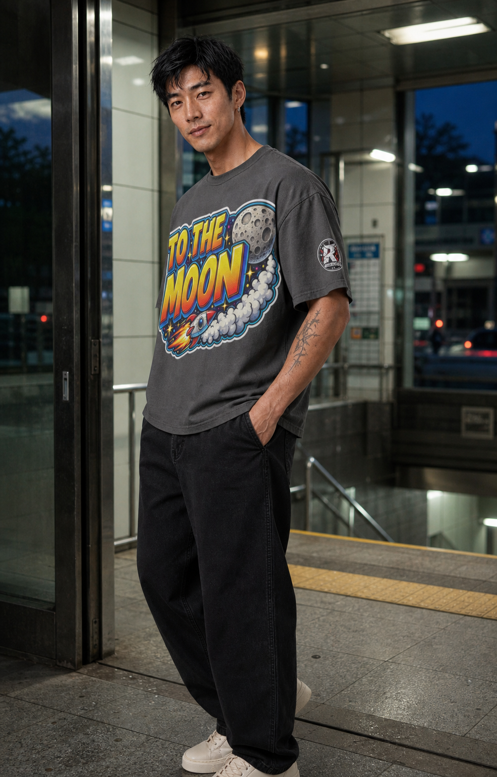 The Heavy Tee — TO THE MOON | 240GSM Boxy | REKTWEAR