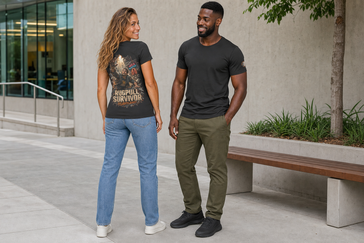 The Standard Tee — Rugpull Survivor | 180GSM Classic Fit | REKTWEAR