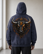 T3 Holder Series Hoodie — PermaBULL: Conviction Remains BTC | H2 400GSM Sun-Faded Oversized/Tapered | REKTWEAR