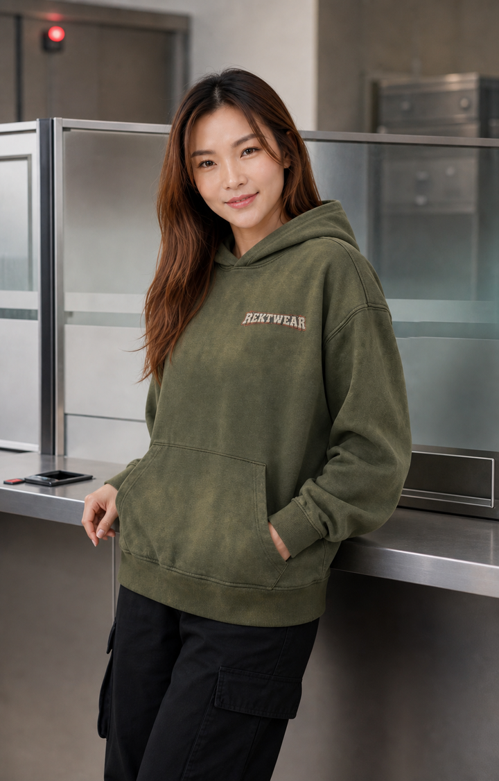 T4 Holder Series Hoodie — Privacy Division: Field Issue ZEC | H3 440GSM Sun-Faded Oversized | REKTWEAR