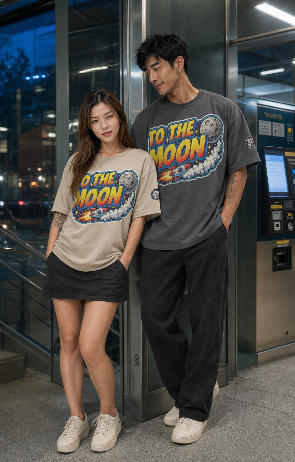 The Heavy Tee — TO THE MOON | 240GSM Boxy | REKTWEAR