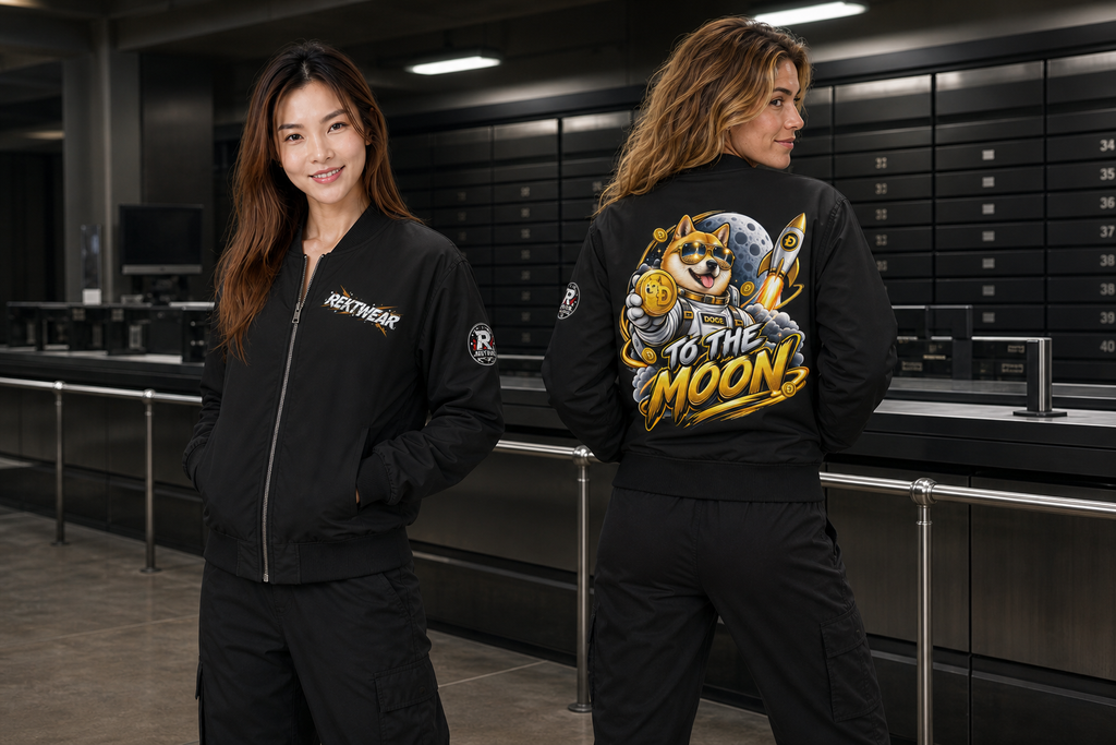 J3 Holder Series Jacket — Moon Mission DOGE | 400GSM Brushed Fleece | REKTWEAR