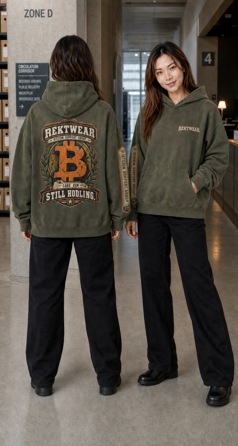 T4 Holder Series Hoodie — Still Holding BTC | H3 440GSM Sun-Faded Oversized | REKTWEAR