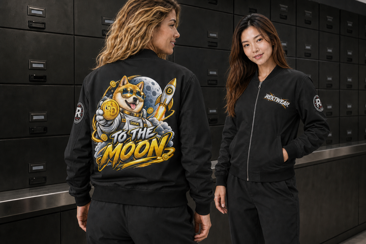 J3 Holder Series Jacket — Moon Mission DOGE | 400GSM Brushed Fleece | REKTWEAR