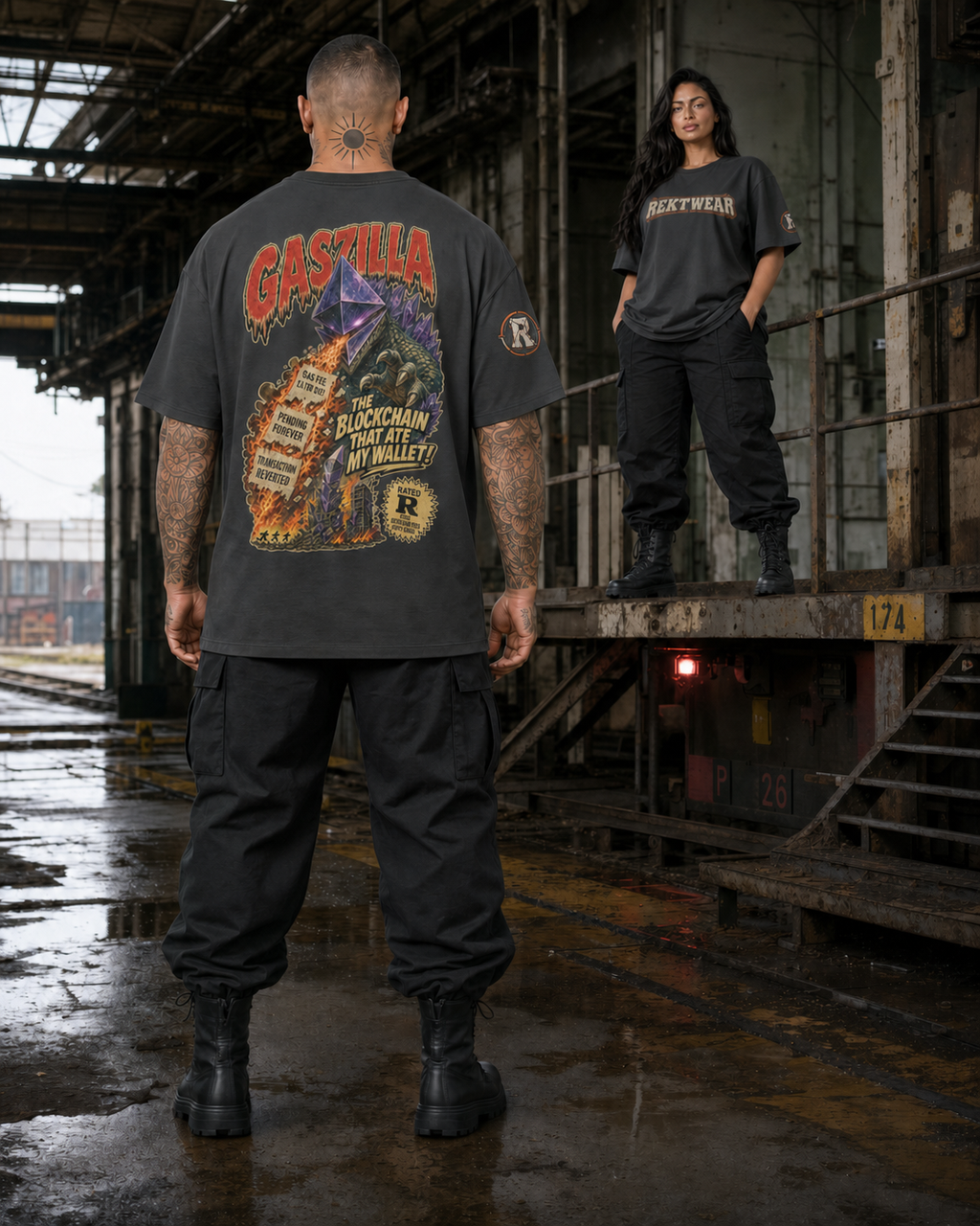 The Ultra Tee — Gaszilla | 425GSM Oversized | REKTWEAR