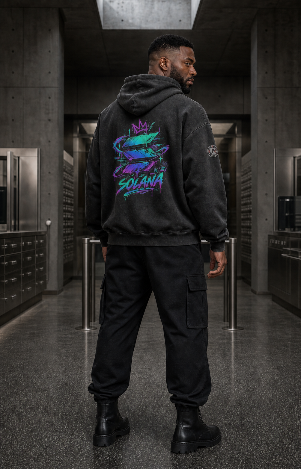T4 Holder Series Hoodie — Neon Crown SOL | H3 440GSM Retro Oversized | REKTWEAR