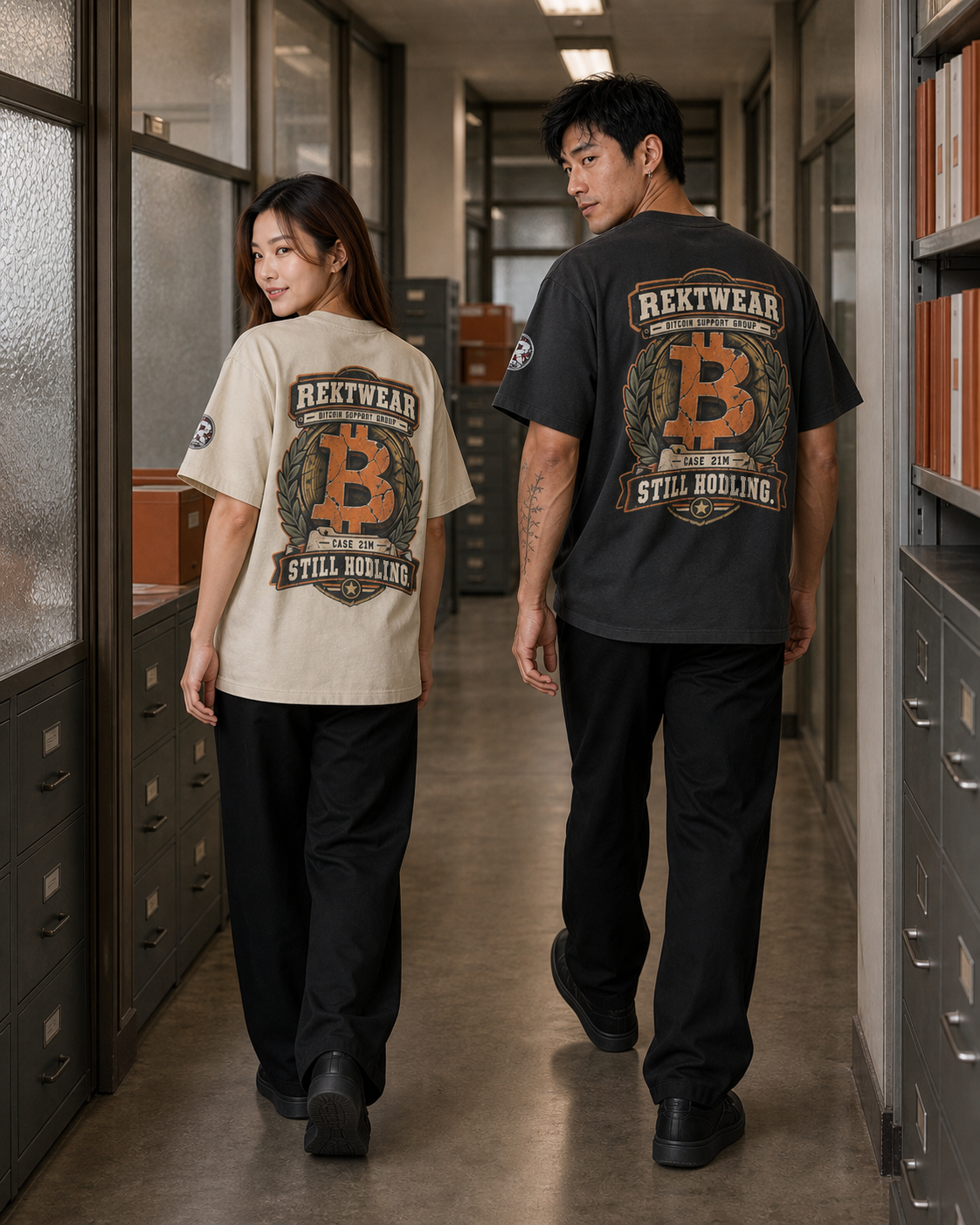 T4 Holder Series Tee — Case 21M: Still Holding BTC | T4 425GSM Oversized | REKTWEAR