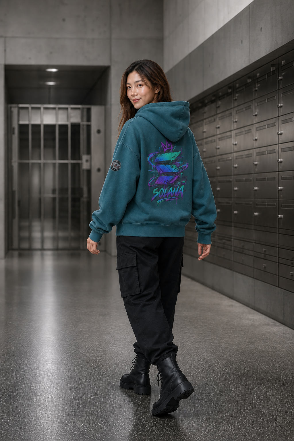 T4 Holder Series Hoodie — Neon Crown SOL | H3 440GSM Retro Oversized | REKTWEAR