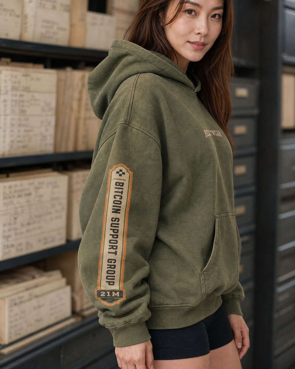 T4 Holder Series Hoodie — Still Holding BTC | H3 440GSM Sun-Faded Oversized | REKTWEAR