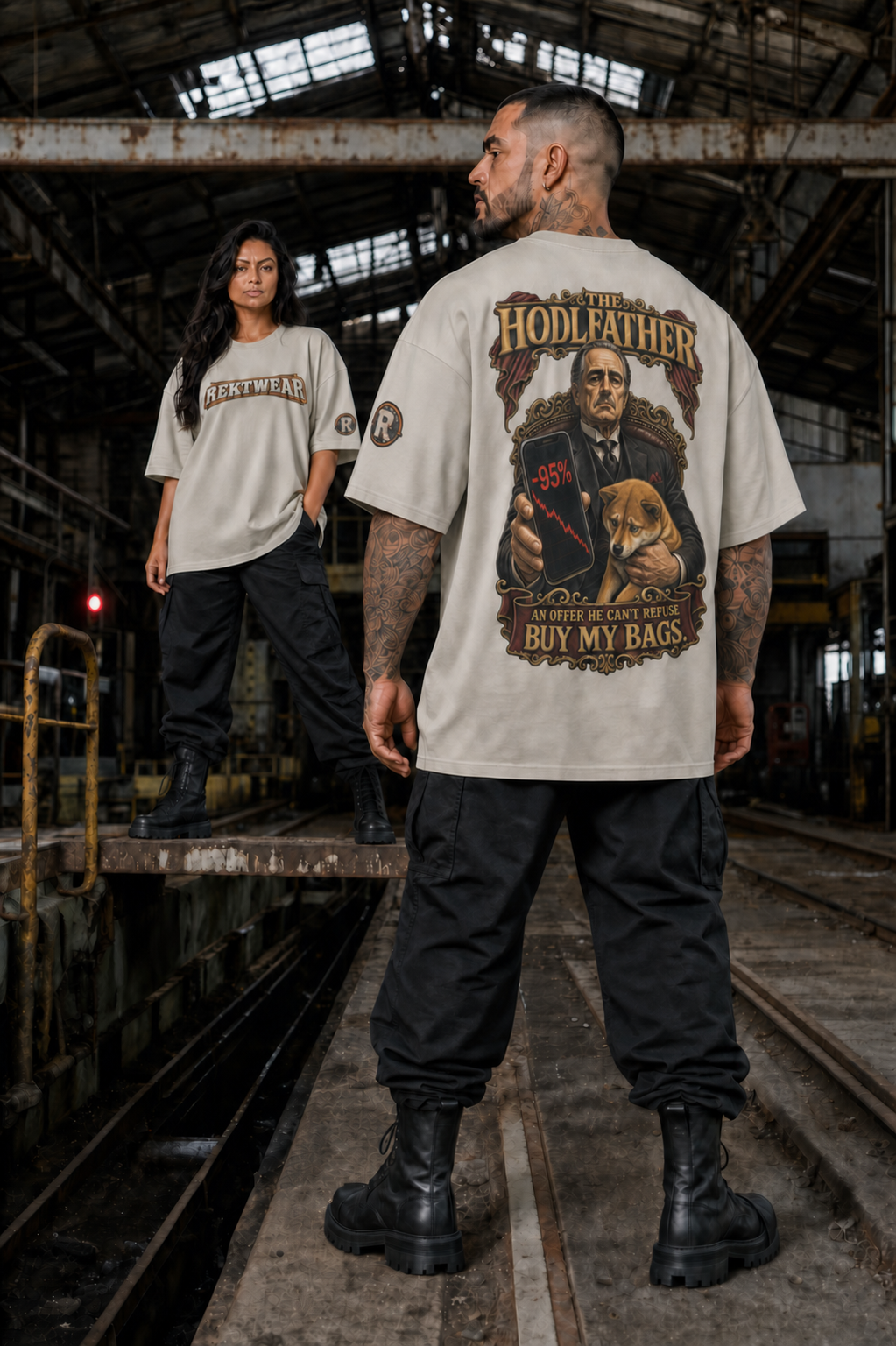 The Ultra Tee — The HODLfather | 425GSM Oversized | REKTWEAR