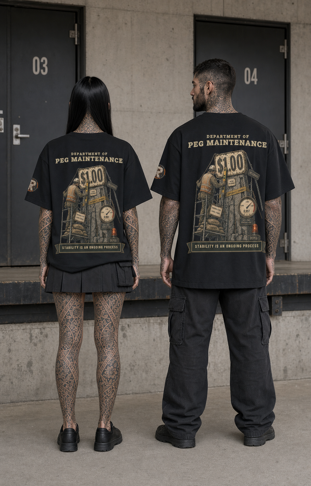 T3 | THE SUPER Tee — Department of PEG Maintenance: Stability Is an Ongoing Process | 305GSM Oversized | REKTWEAR