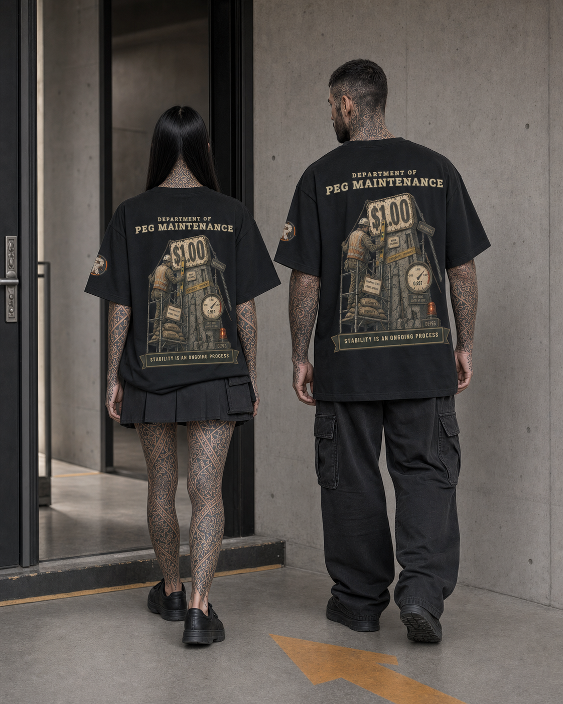 T3 | THE SUPER Tee — Department of PEG Maintenance: Stability Is an Ongoing Process | 305GSM Oversized | REKTWEAR