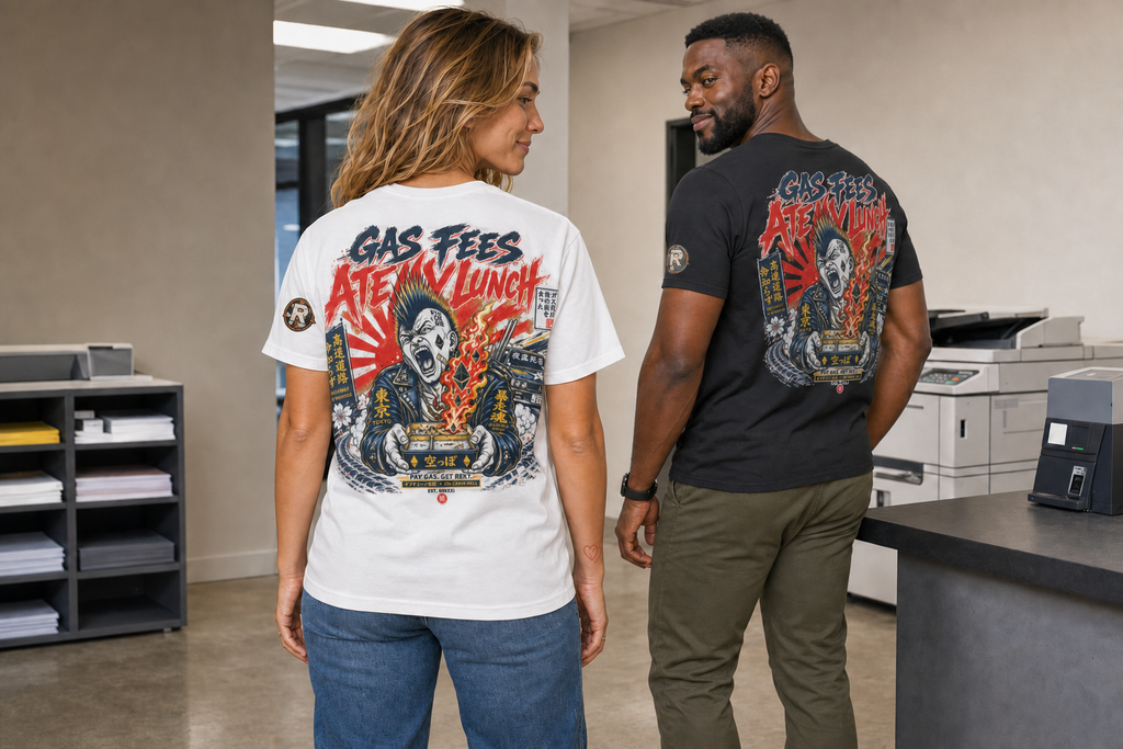 The Standard Tee — Gas Fees Ate My Lunch | 180GSM Classic Fit | REKTWEAR