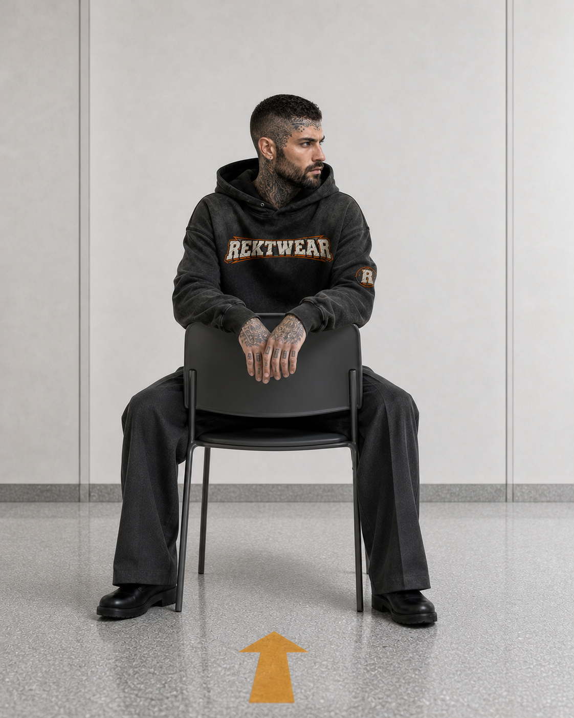 T3 Holder Series Hoodie — BTC Streetz: Crowned Conviction | H2 400GSM Washed Oversized | REKTWEAR