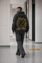 T3 Holder Series Hoodie — BTC Streetz: Crowned Conviction | H2 400GSM Washed Oversized | REKTWEAR