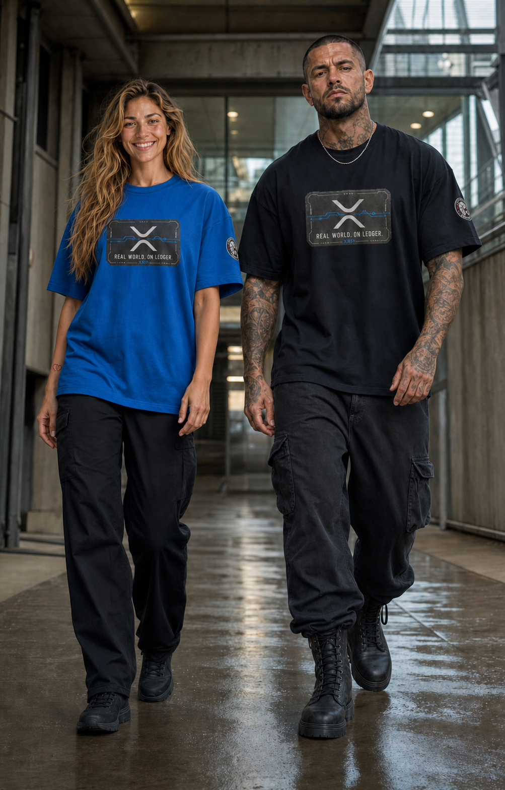 T4 Holder Series Tee — Value in Motion: XRP Ronin | T4 425GSM Oversized | REKTWEAR