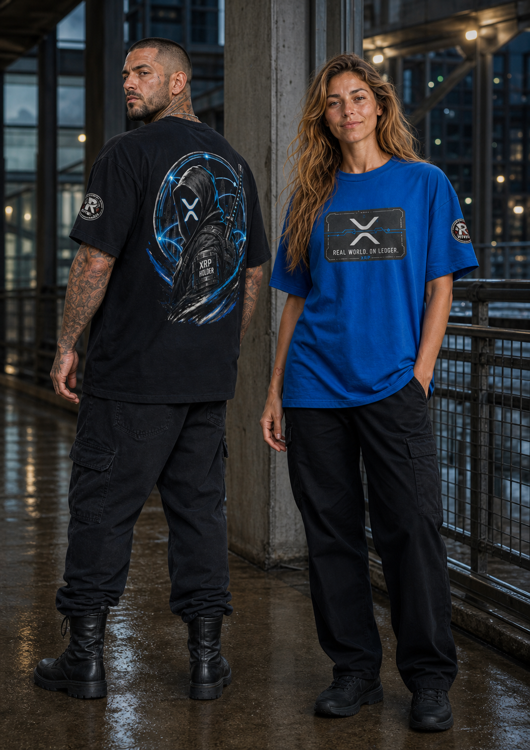 T4 Holder Series Tee — Value in Motion: XRP Ronin | T4 425GSM Oversized | REKTWEAR