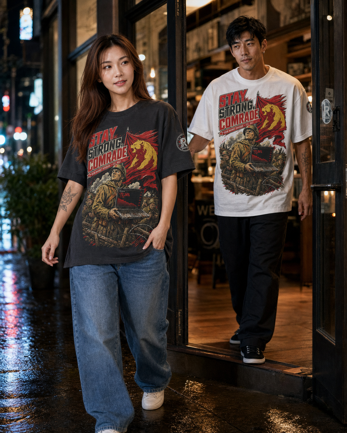 The Heavy Tee — Stay Strong, Comrade | 240GSM Boxy | REKTWEAR
