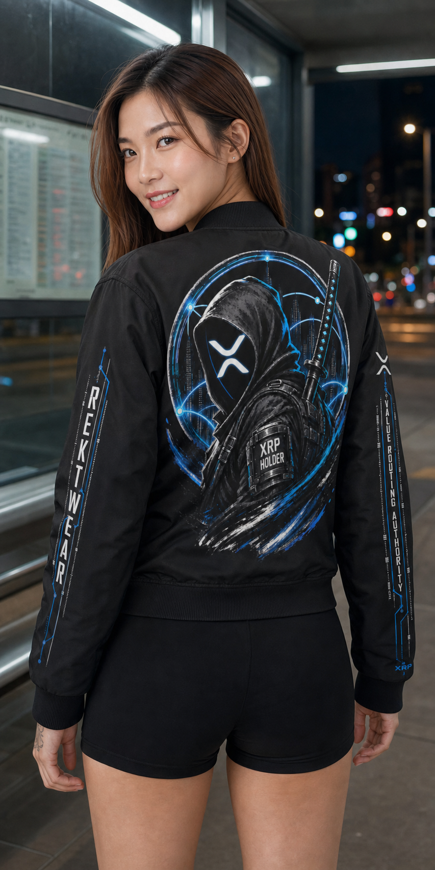 J3 Holder Series Jacket — XRP Ronin: Value in Motion | 400GSM Brushed Fleece | REKTWEAR