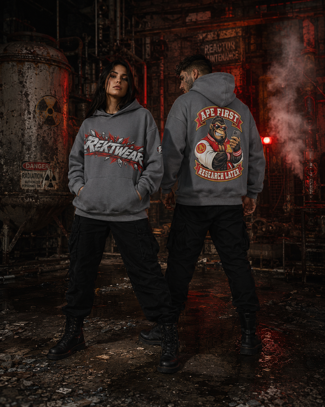 ウルトラフーディー — まずはお猿、研究は後で | 440GSM オーバーサイズ | REKTWEAR