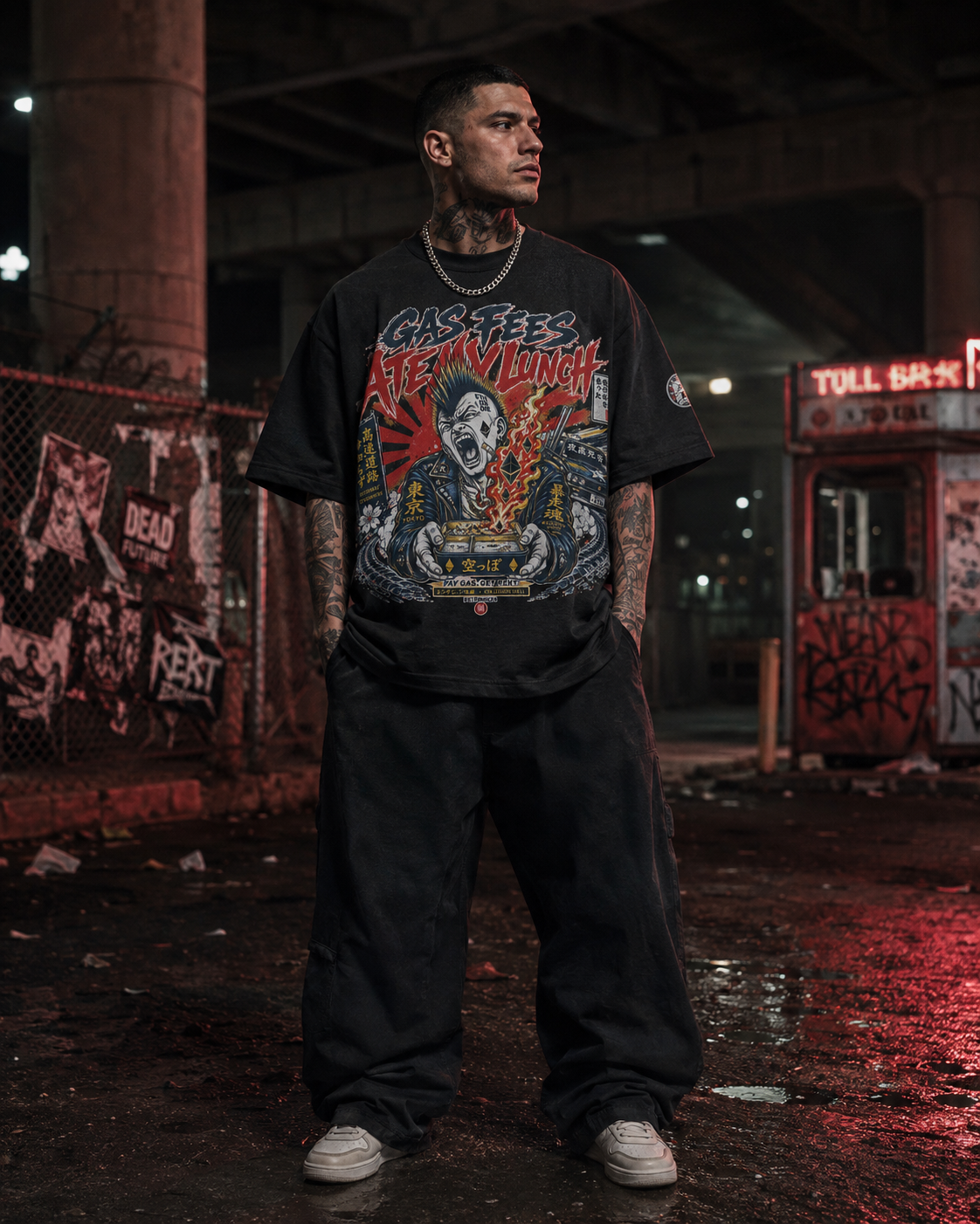The Ultra Tee — Gas Fees Ate My Lunch | 425GSM Oversized | REKTWEAR