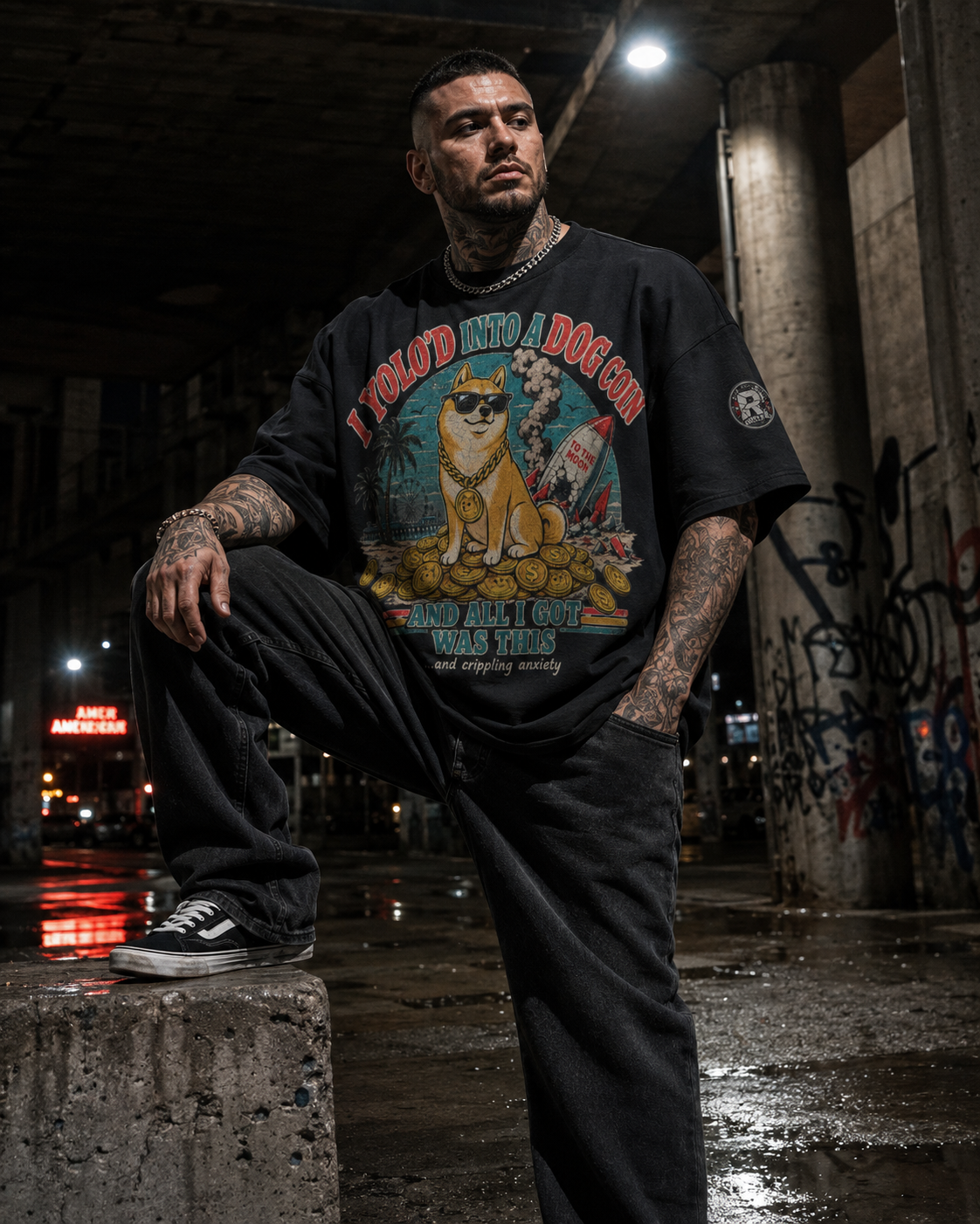 The Ultra Tee — YOLO Dogcoin | 425GSM Oversized | REKTWEAR