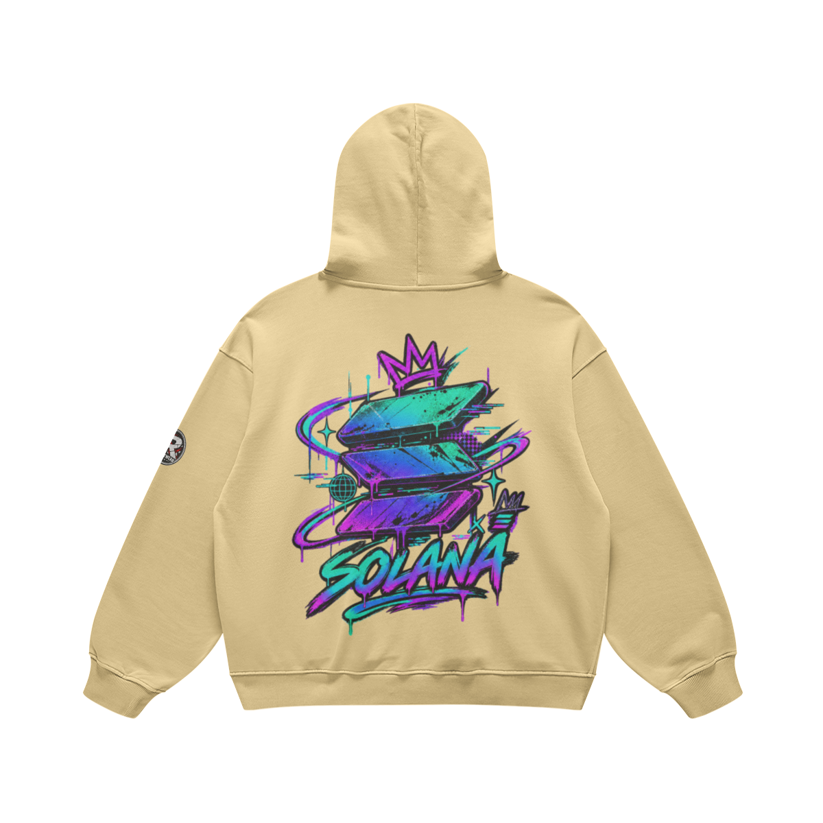 T4 Holder Series Hoodie — Neon Crown SOL | H3 440GSM Retro Oversized | REKTWEAR