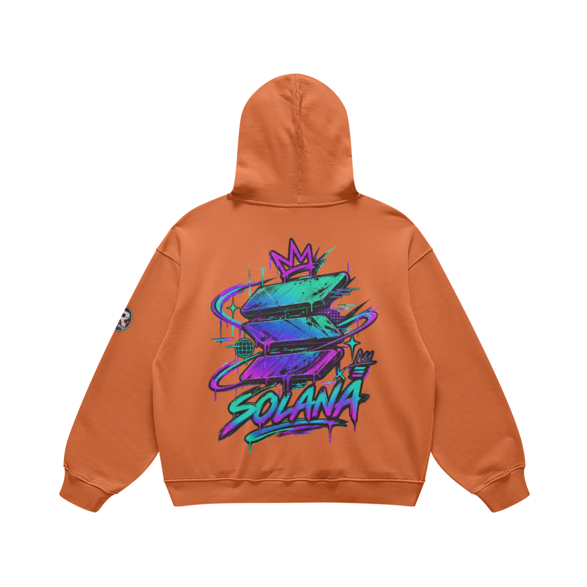 T4 Holder Series Hoodie — Neon Crown SOL | H3 440GSM Retro Oversized | REKTWEAR