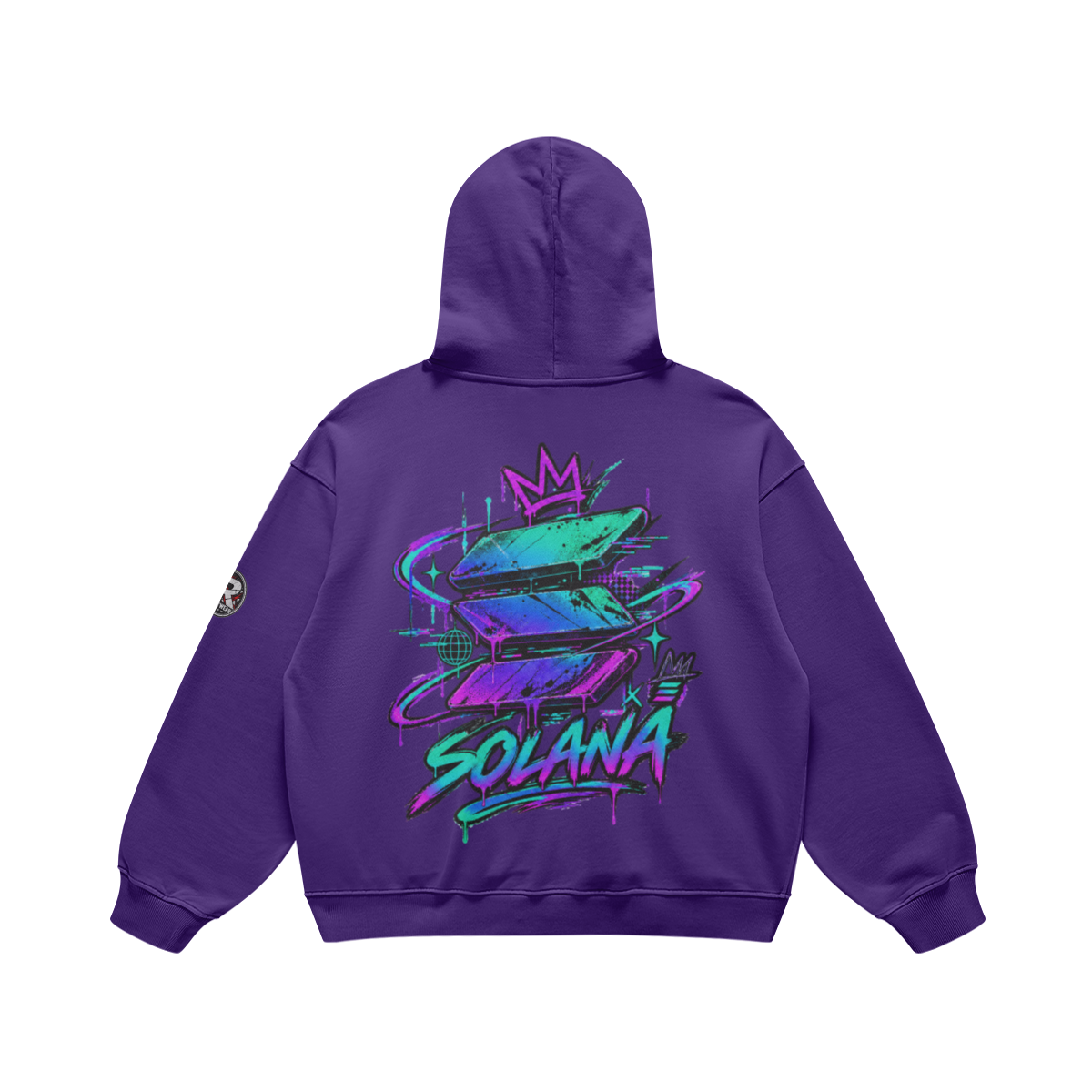 T4 Holder Series Hoodie — Neon Crown SOL | H3 440GSM Retro Oversized | REKTWEAR