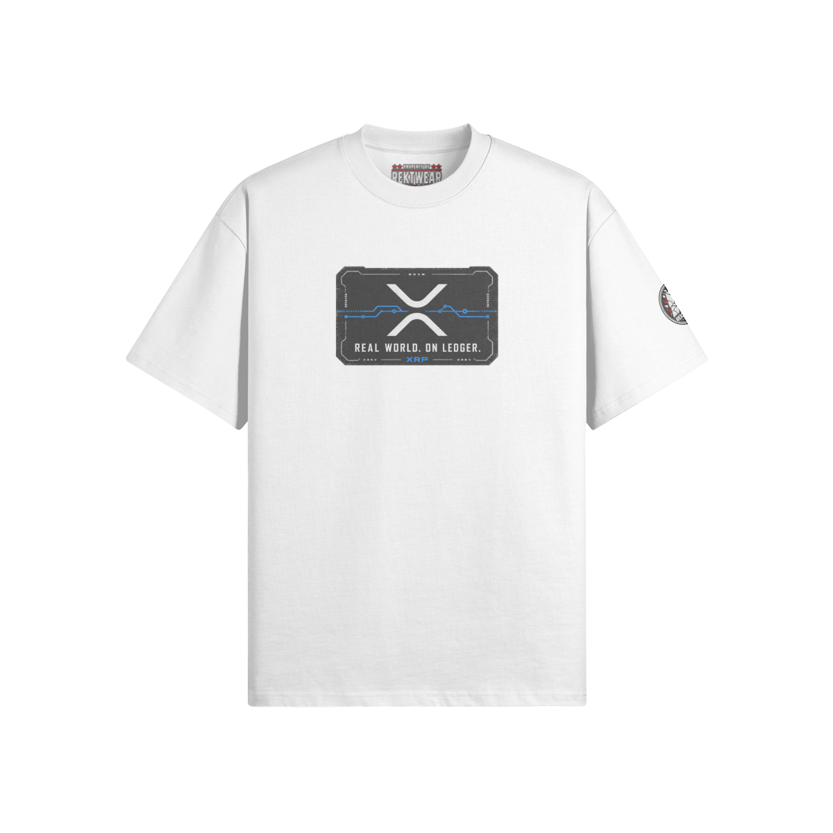 T4 Holder Series Tee — Value in Motion: XRP Ronin | T4 425GSM Oversized | REKTWEAR