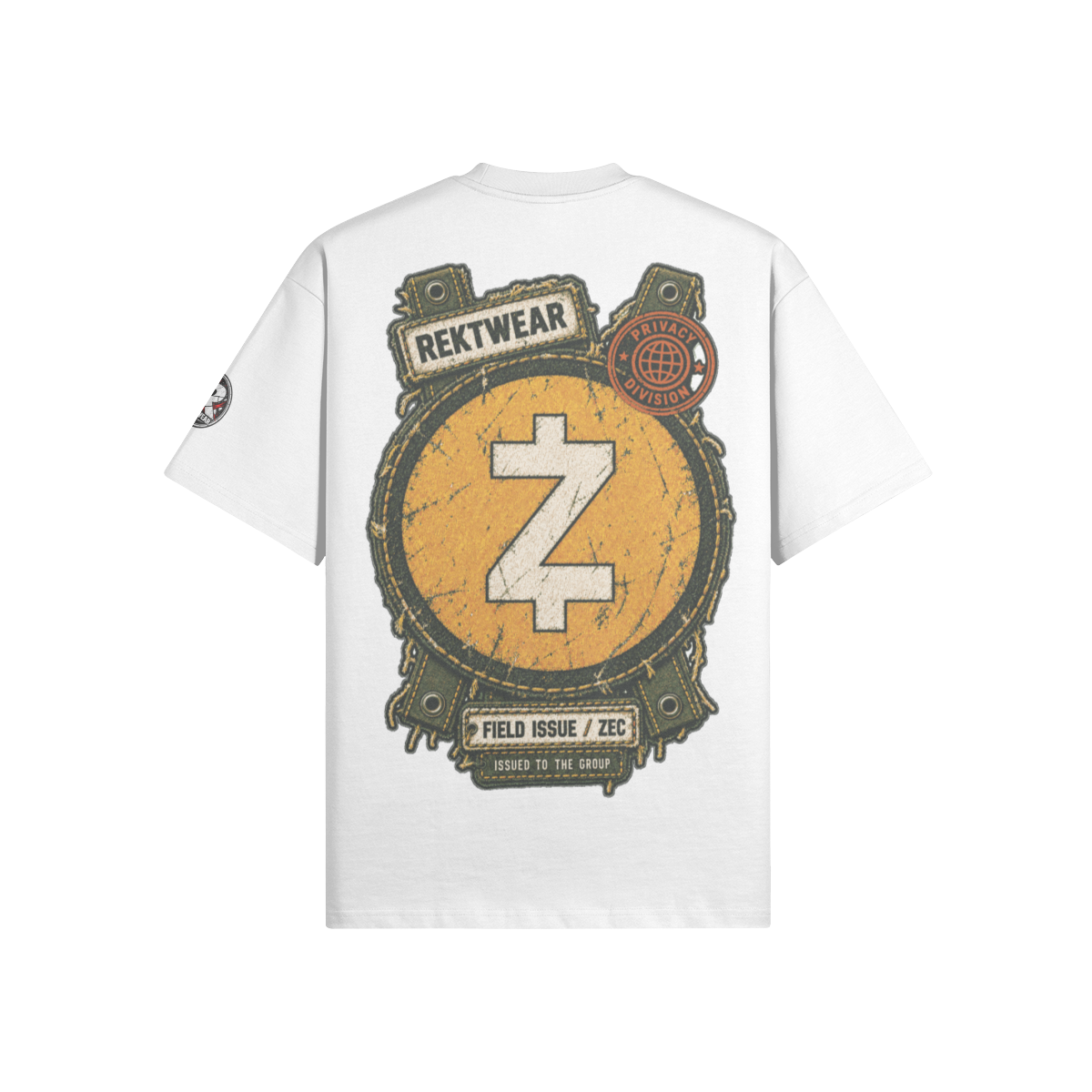 T4 Holder Series Tee — Privacy Division: Field Issue ZEC | T4 425GSM Oversized | REKTWEAR