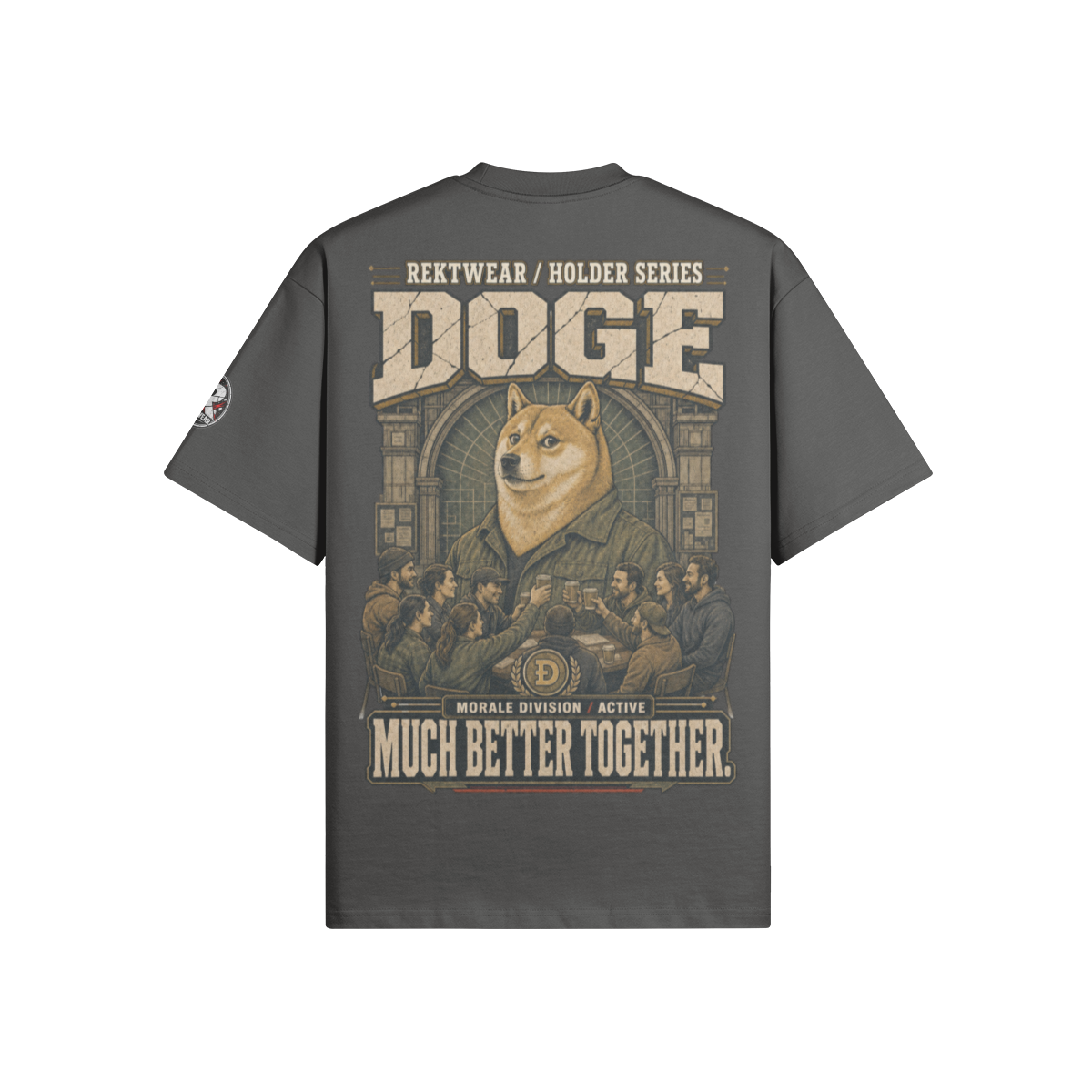 T4 Holder Series Tee — Morale Division: Much Better Together DOGE | T4 425GSM Oversized | REKTWEAR