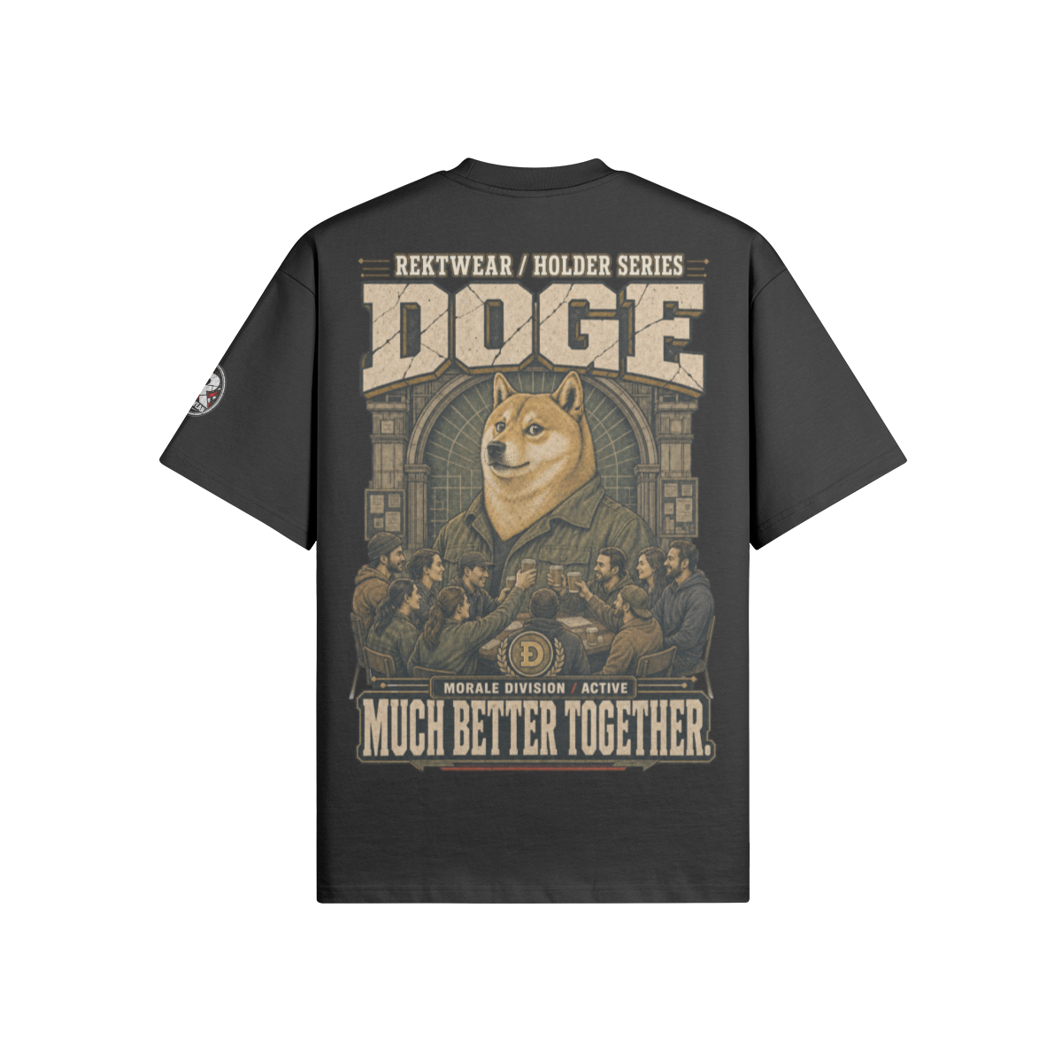 T4 Holder Series Tee — Morale Division: Much Better Together DOGE | T4 425GSM Oversized | REKTWEAR