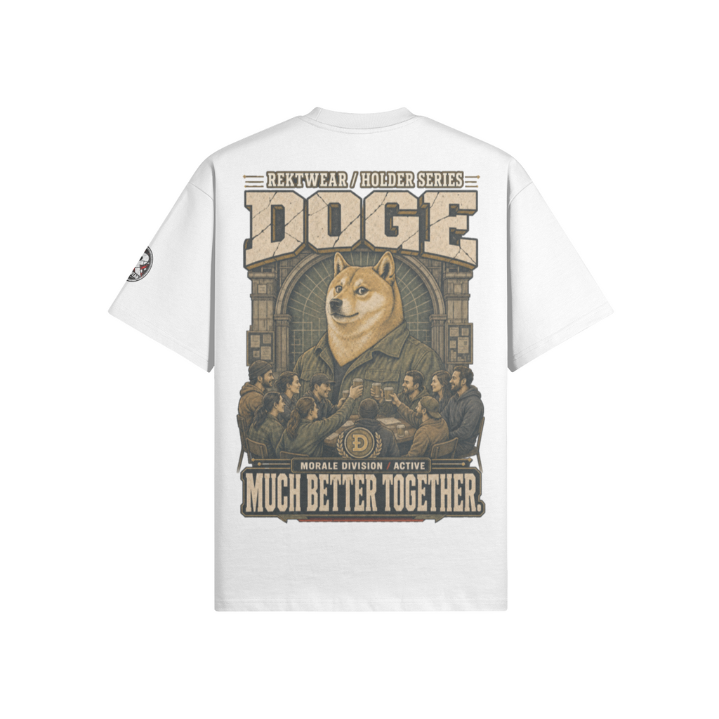 T4 Holder Series Tee — Morale Division: Much Better Together DOGE | T4 425GSM Oversized | REKTWEAR — product image 1