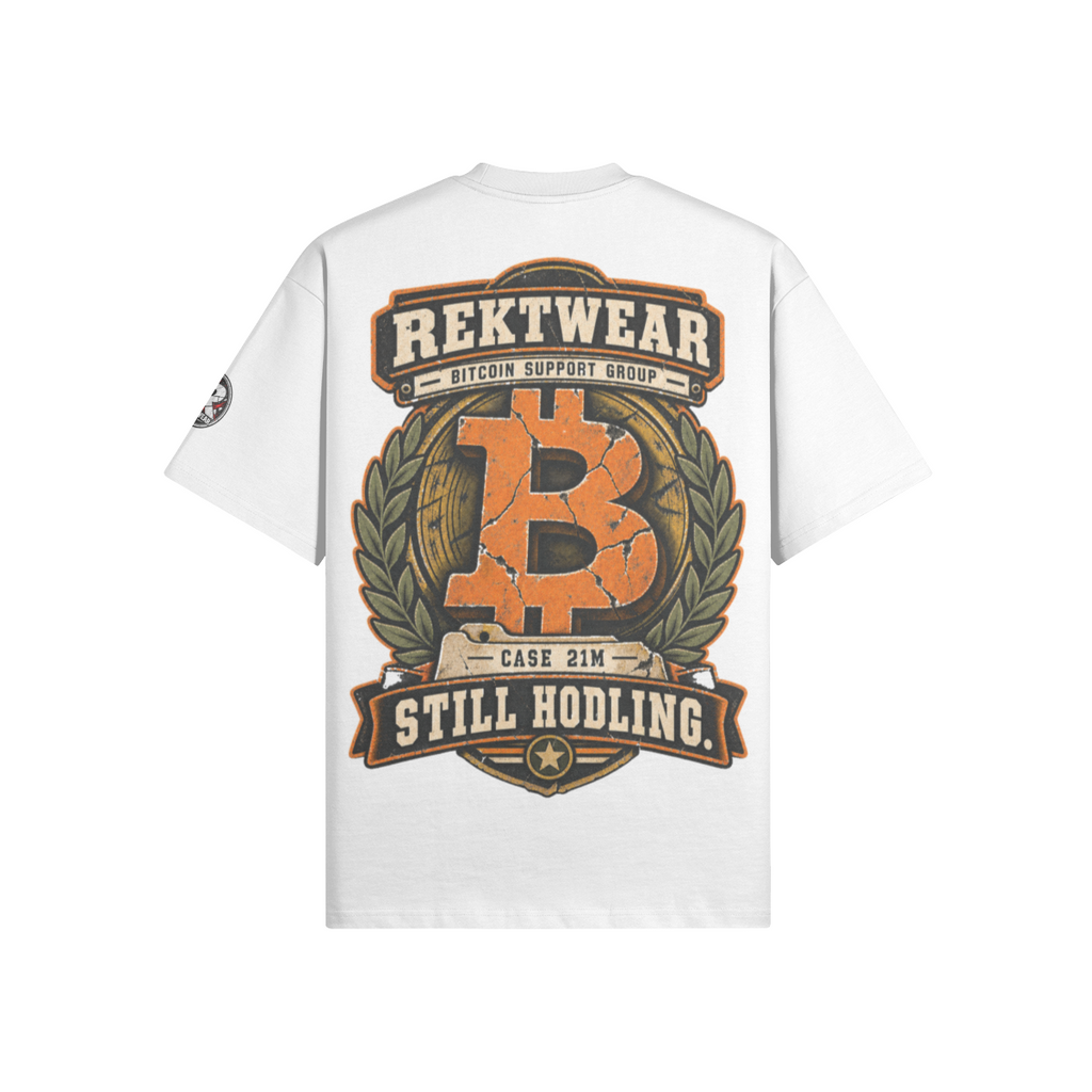 T4 Holder Series Tee — Case 21M: Still Holding BTC | T4 425GSM Oversized | REKTWEAR — product image 1