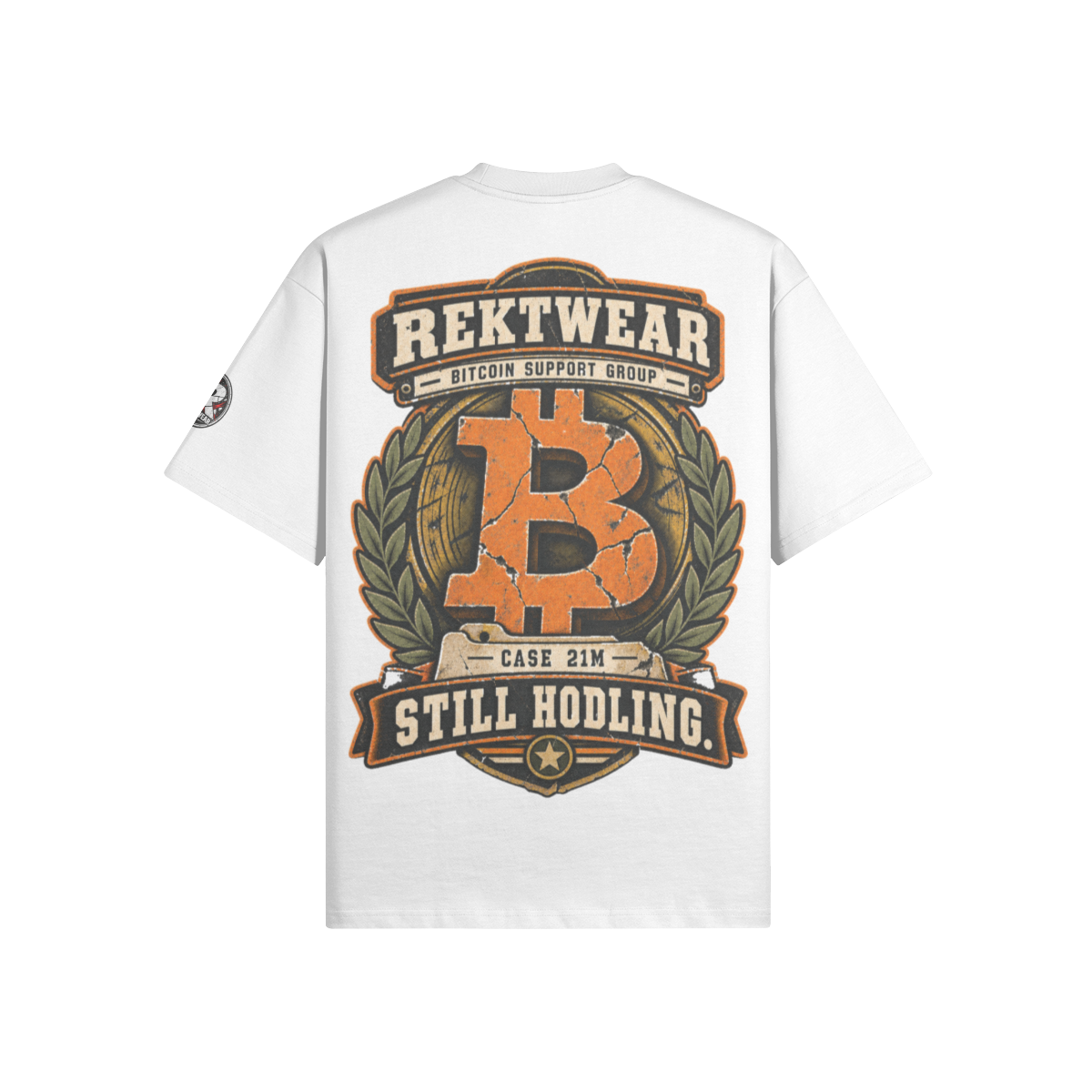 T4 Holder Series Tee — Case 21M: Still Holding BTC | T4 425GSM Oversized | REKTWEAR