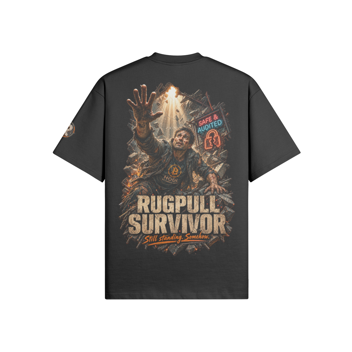 The Ultra Tee — Rugpull Survivor | 425GSM Oversized | REKTWEAR