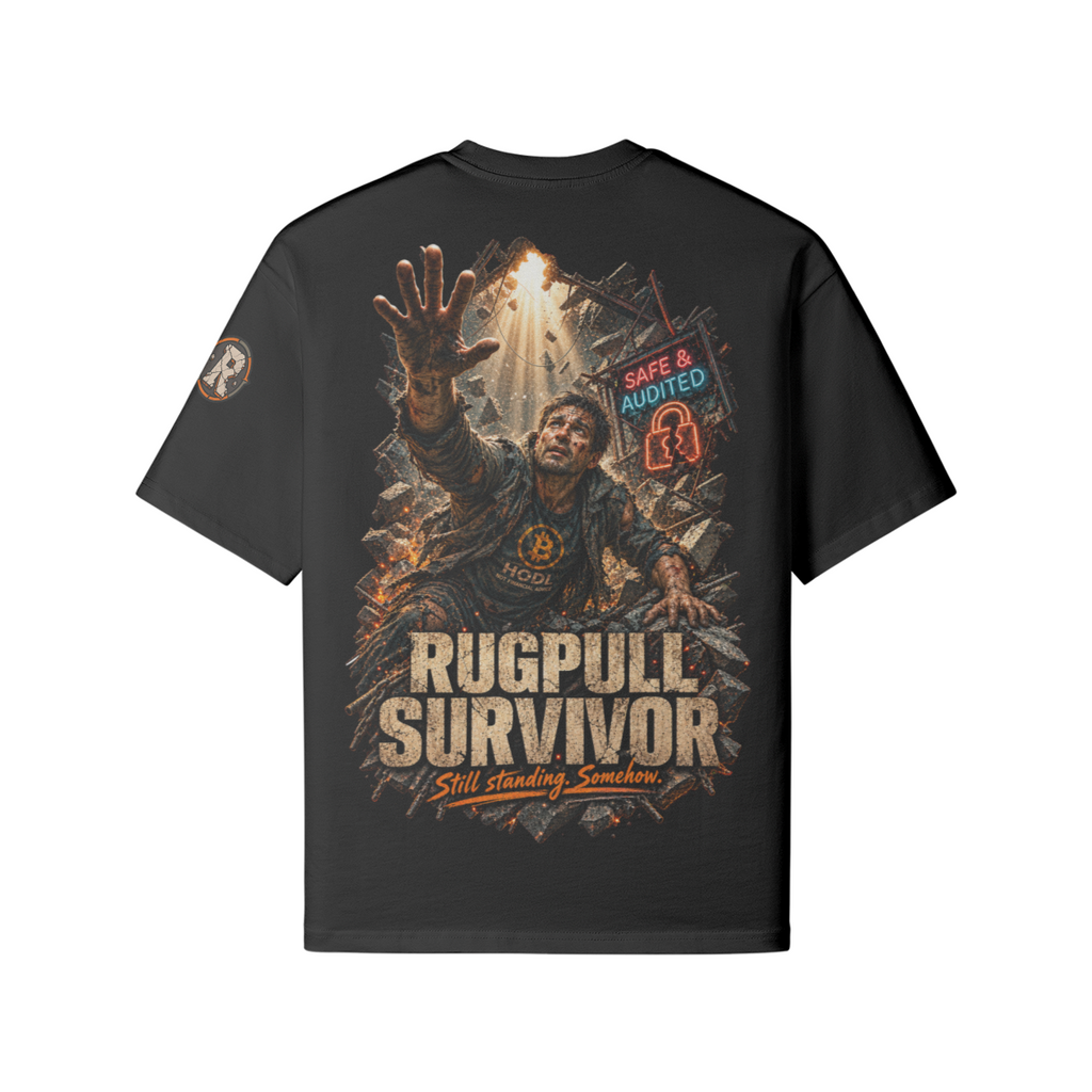 The Heavy Tee — Rugpull Survivor | 240GSM Boxy | REKTWEAR — product image 5
