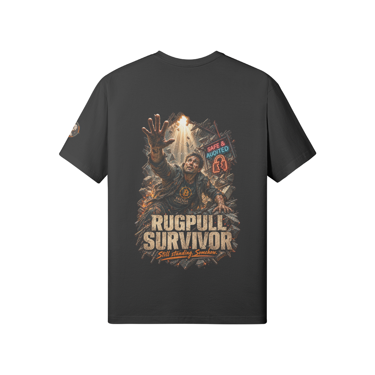 The Standard Tee — Rugpull Survivor | 180GSM Classic Fit | REKTWEAR