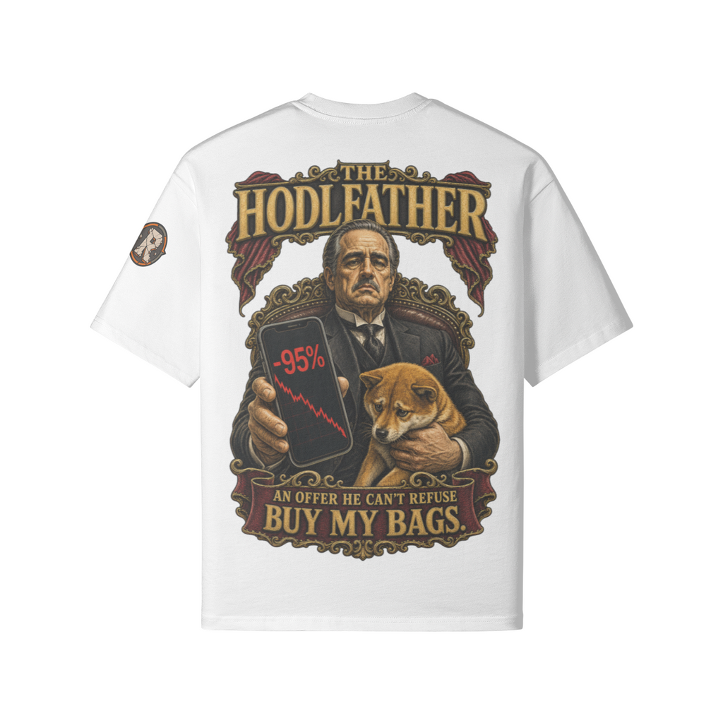 The Heavy Tee — The HODLFather | 240GSM Boxy | REKTWEAR — product image 1
