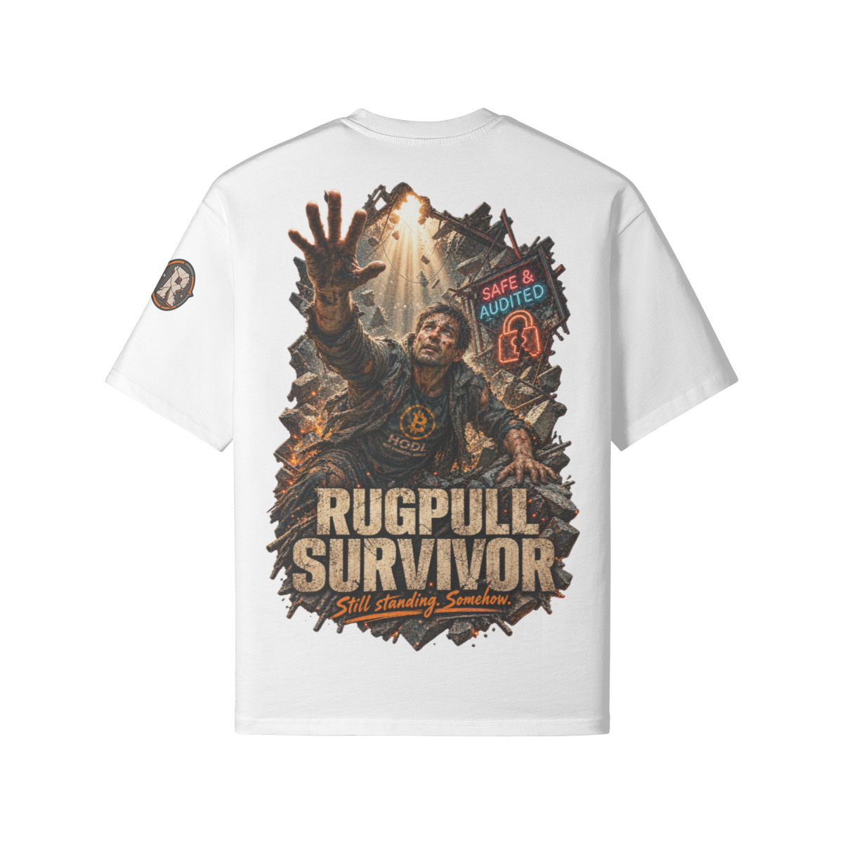 The Heavy Tee — Rugpull Survivor | 240GSM Boxy | REKTWEAR