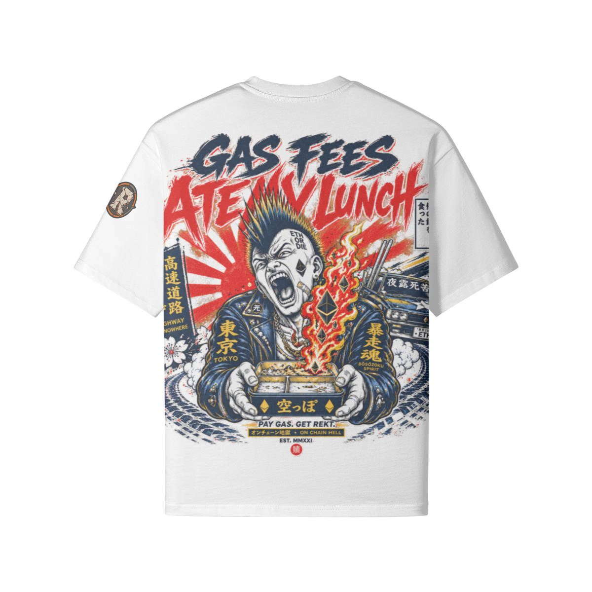 The Heavy Tee — Gas Fees Ate My Lunch | 240GSM Boxy | REKTWEAR