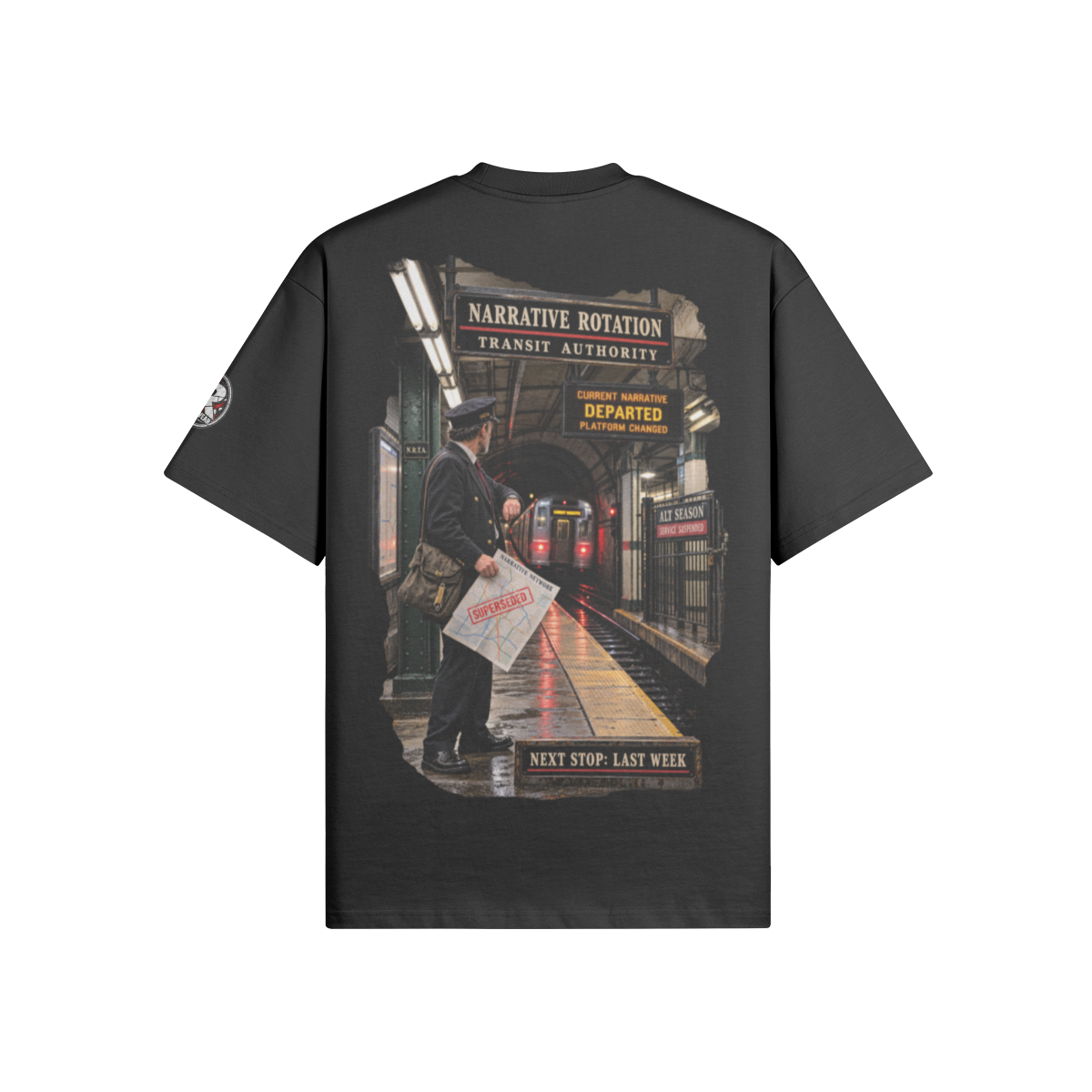T4 | THE ULTRA Tee — Narrative Station: Next Stop, Last Week | 425GSM Oversized | REKTWEAR