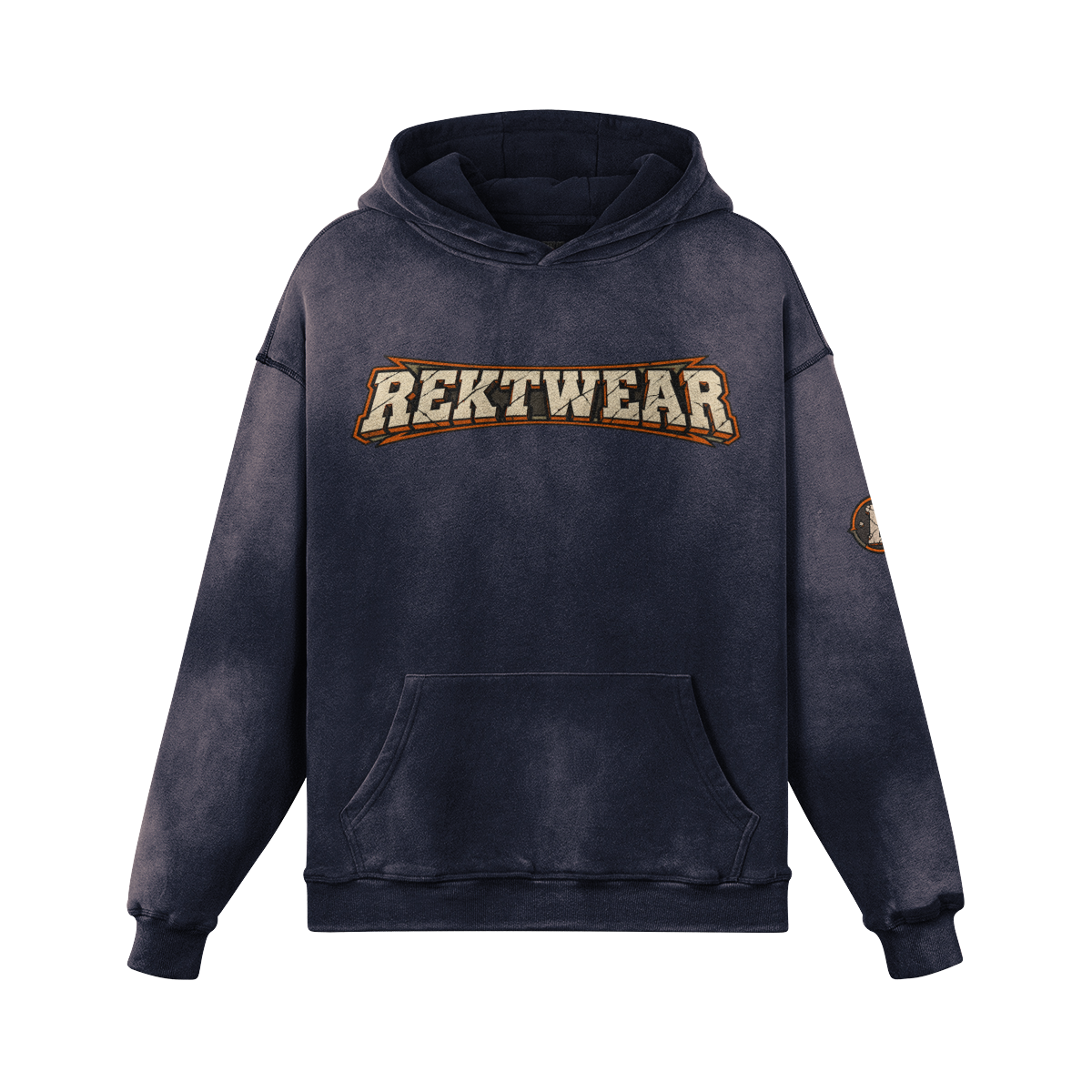 T3 Holder Series Hoodie — BTC Streetz: Crowned Conviction | H2 400GSM Washed Oversized | REKTWEAR